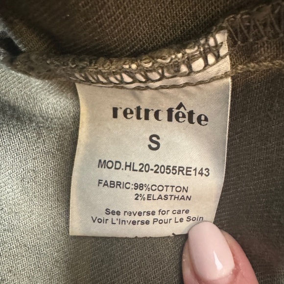 RETROFETE Ada Denim Jacket Army Green Size S - Picture 9 of 10